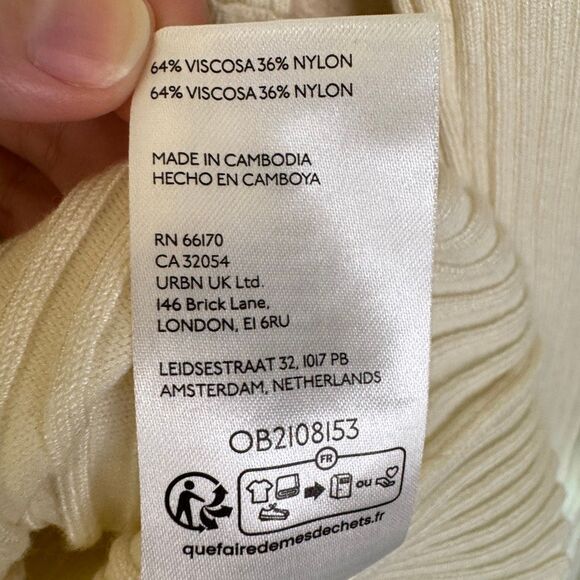 Maeve Fitted Half Zip Ribbed Sweater Top Womens Medium Ivory Office Work Casual - Picture 5 of 9